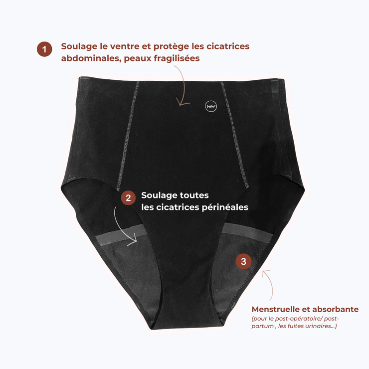 Culotte menstruelle galbante post-césarienne & épisiotomie - Amandine 🩸🩸🩸